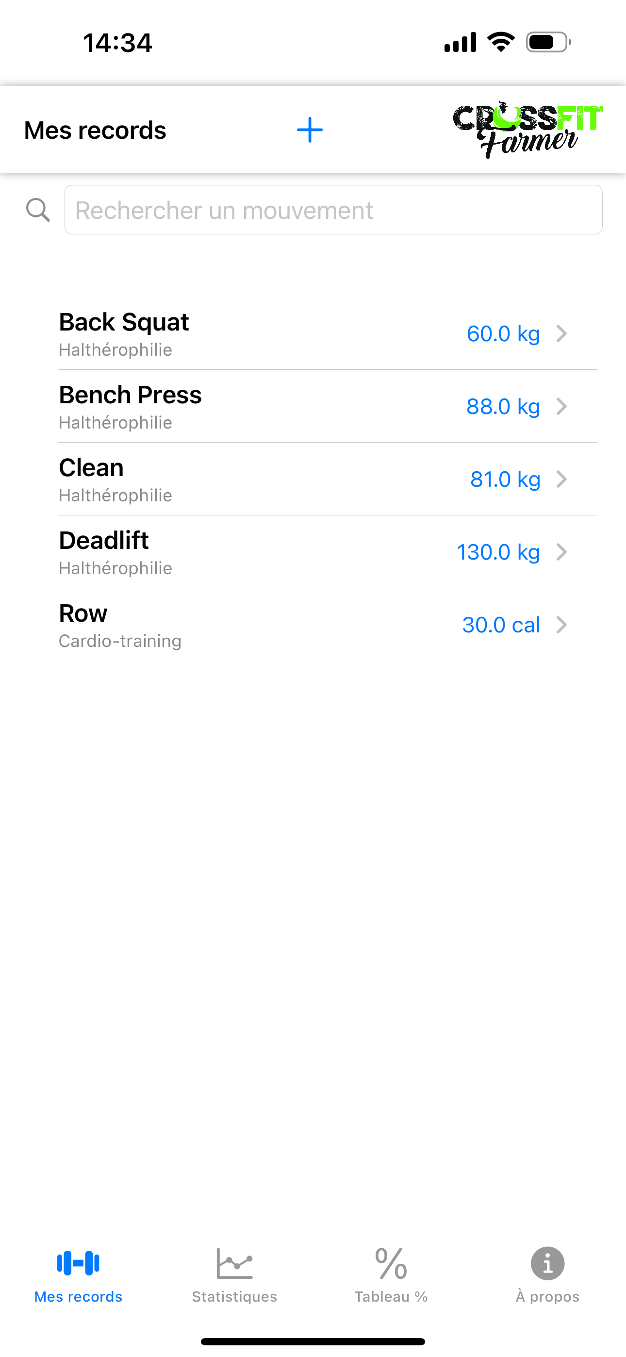 Aperçu de l'application
